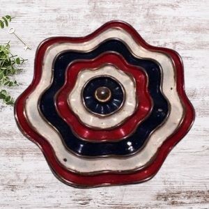 Vintage Marvella Patriotic Enamel Brooch American USA Lapel Pin 1960s
